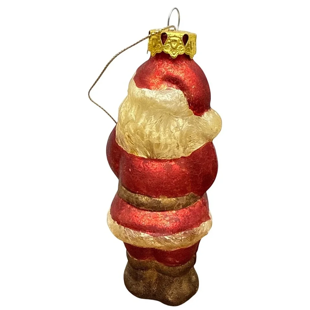 Vintage Japan Santa Ornament Blown Glass 5